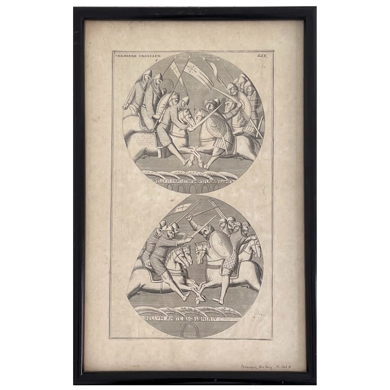 17th-18th C. 'First Crusade' Engraved Bookplate Pair