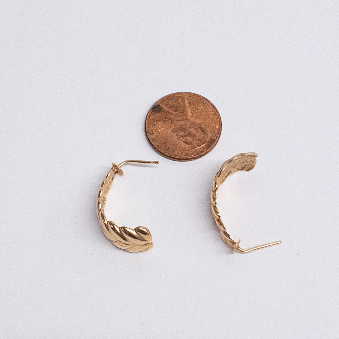 14K Gold Beverly Hills Gold Branch Earrings