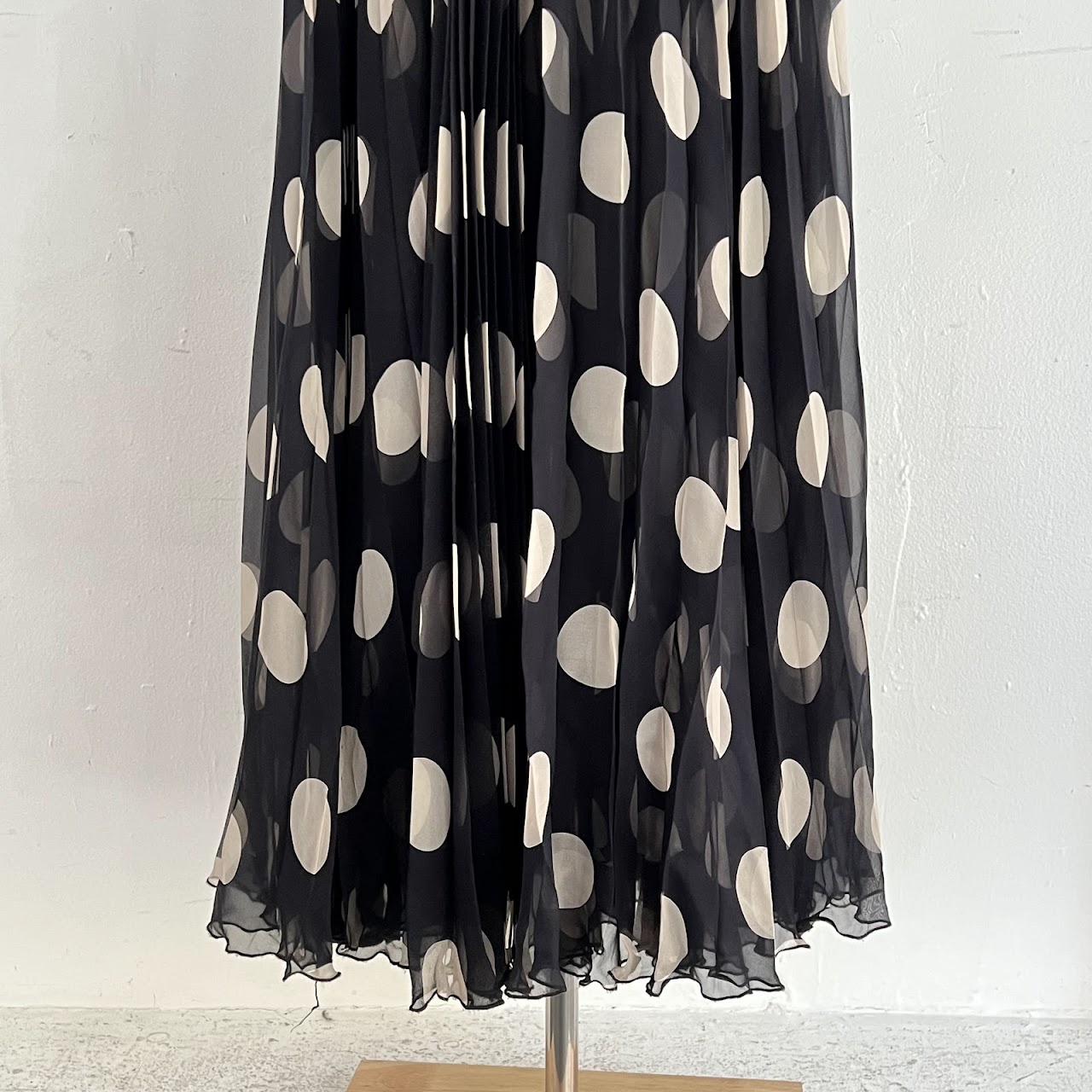 Valentino Polka Dot Silk Maxi Skirt