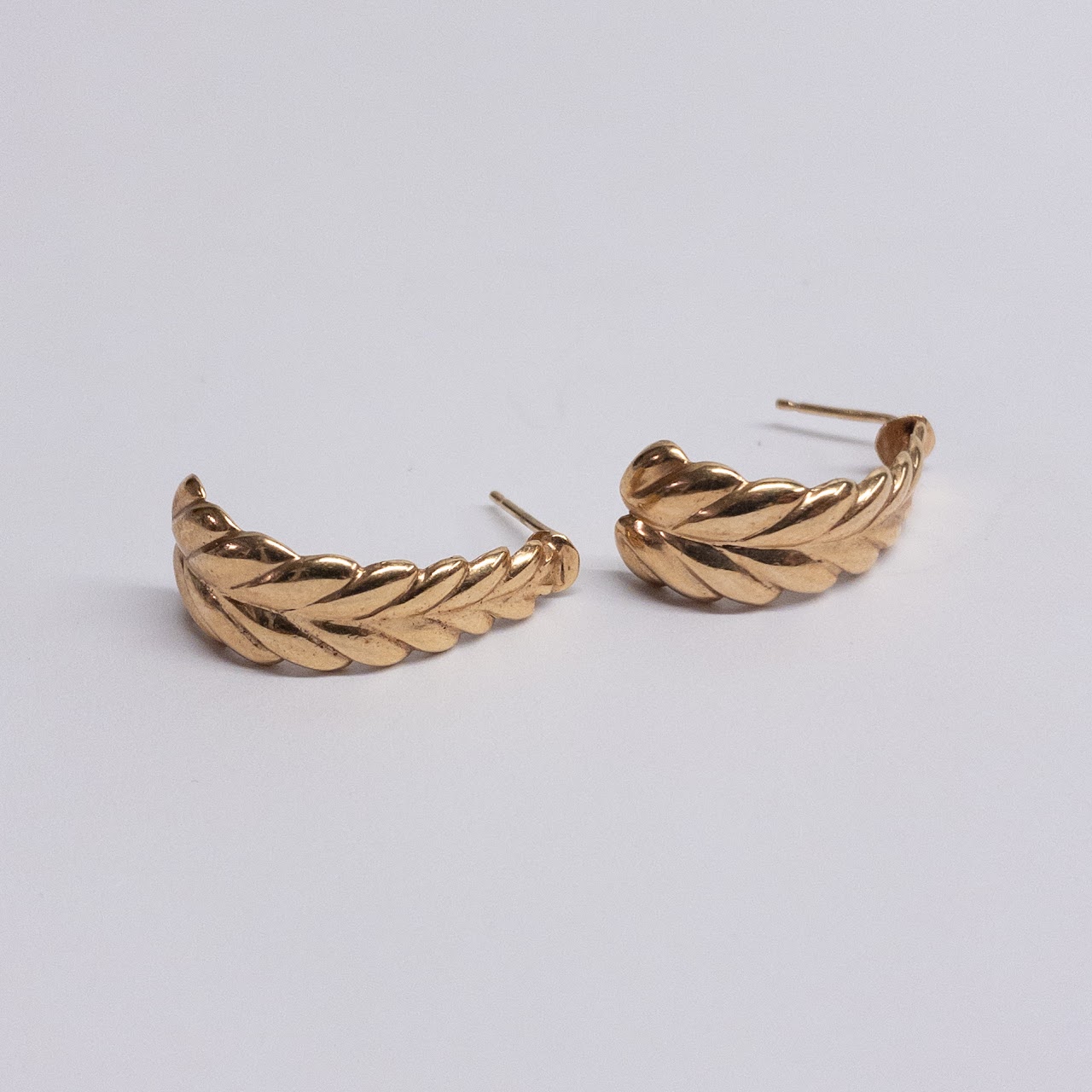 14K Gold Beverly Hills Gold Branch Earrings