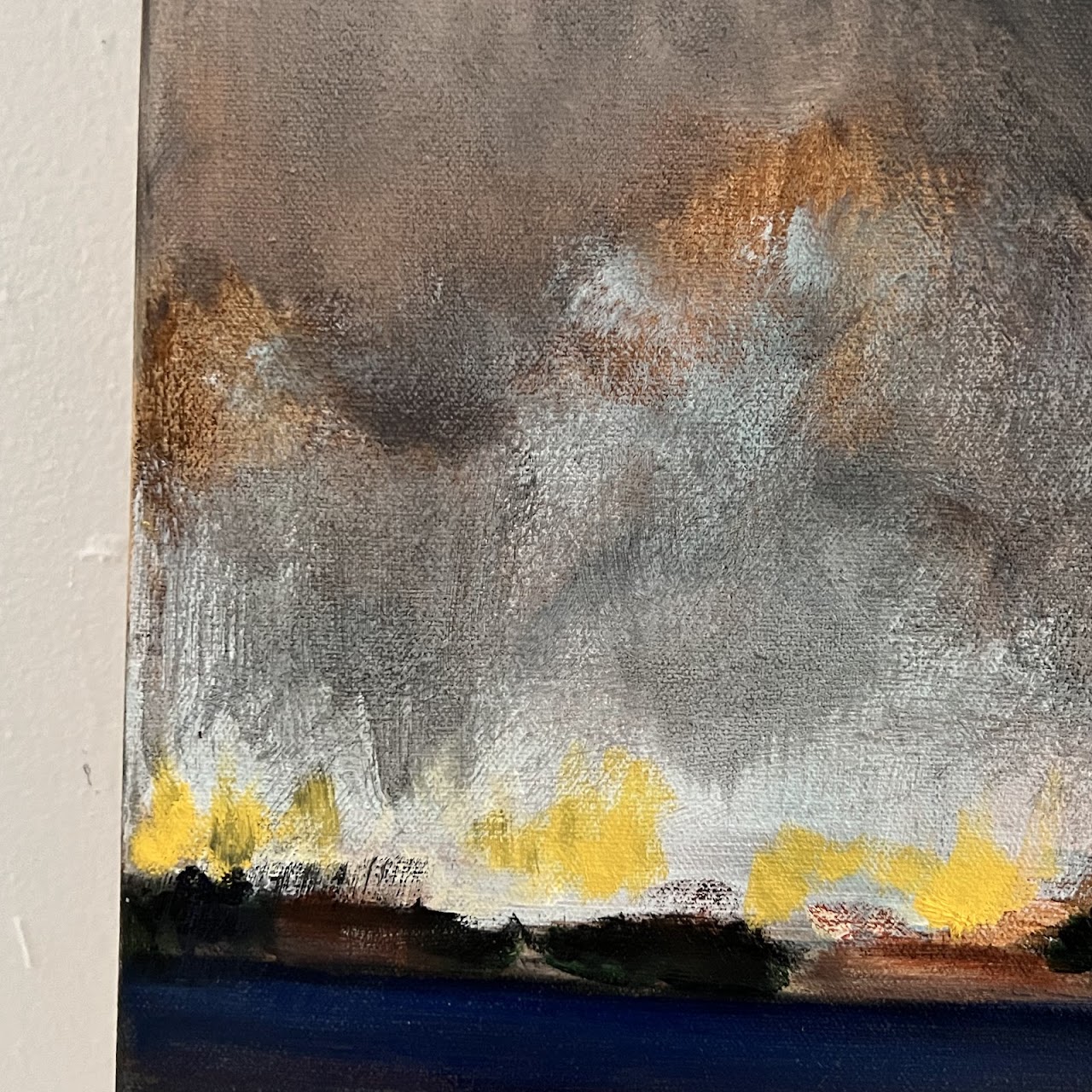 Catherine Abrams 'Evia Fire' Signed Oil Painting