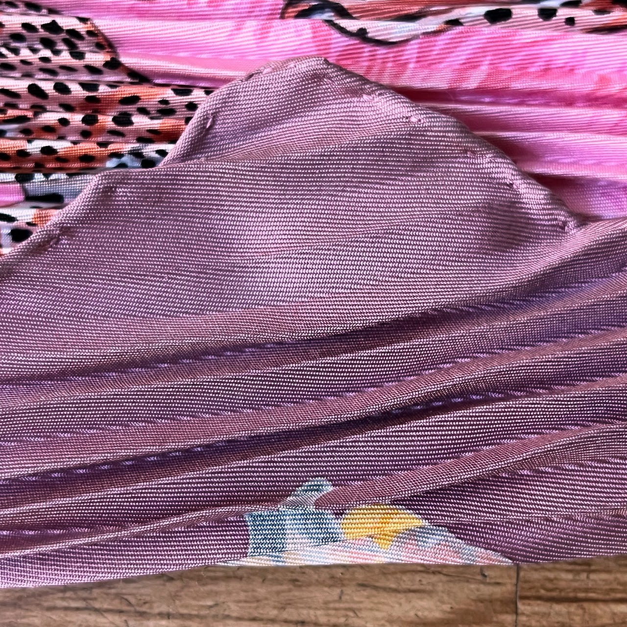 Hermès 'Tendresse Feline' Silk Plisse Scarf