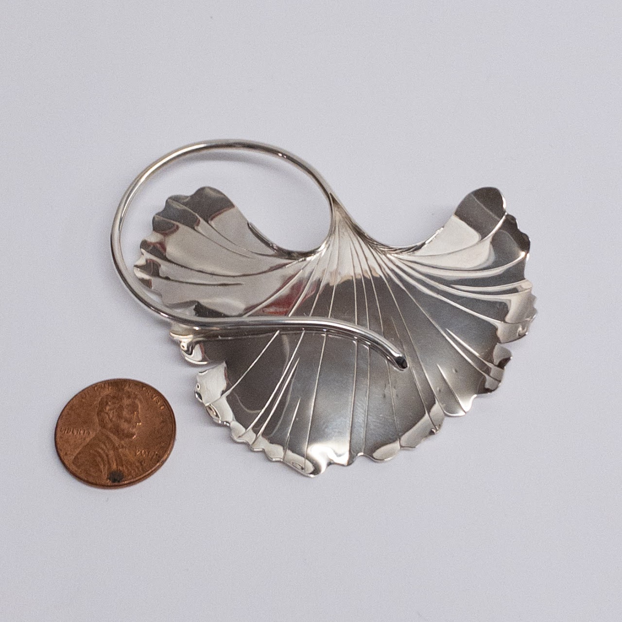 Robyn Nichols Sterling Silver Gingko Leaf Brooch