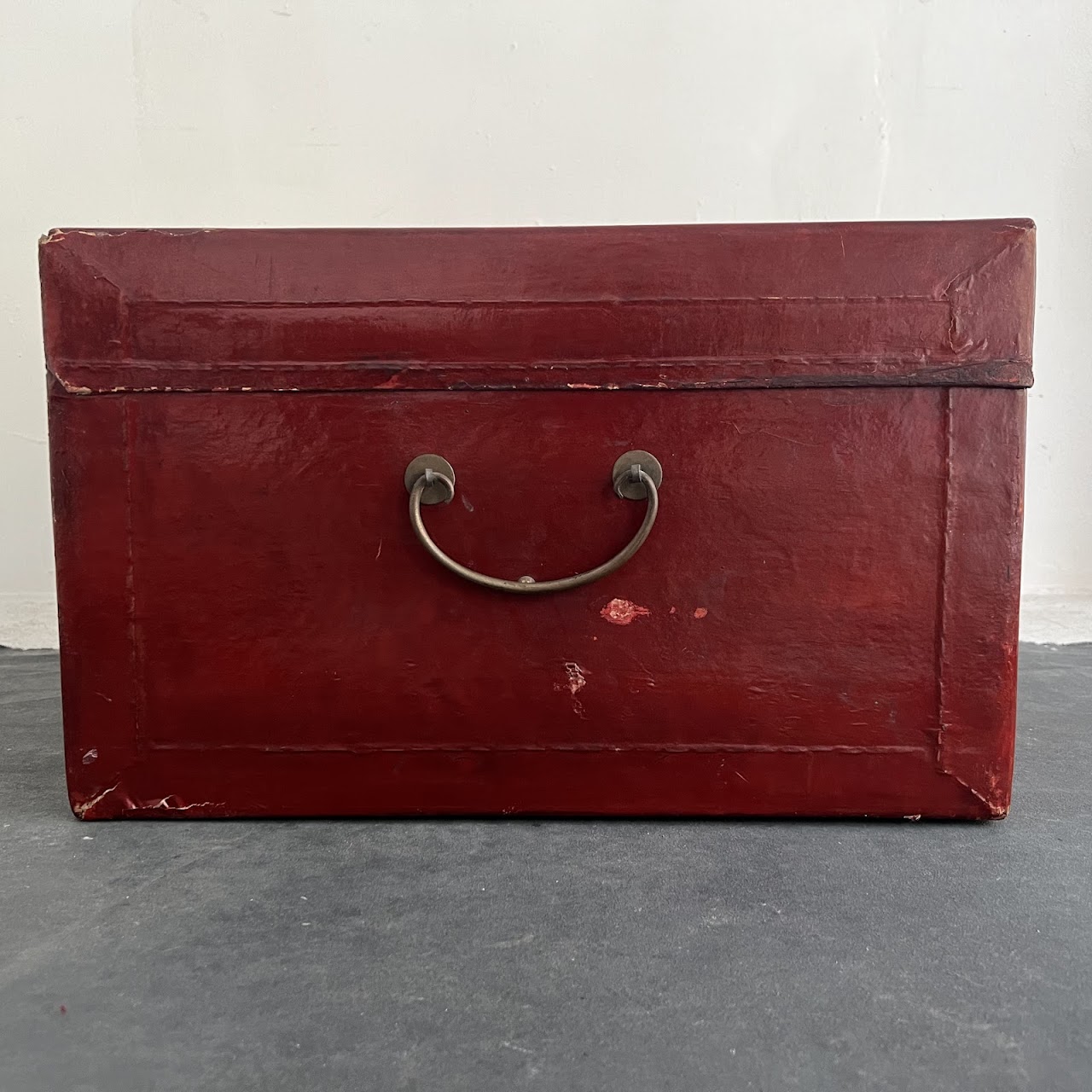 19th C. Chinese Provincial Leather Trunk