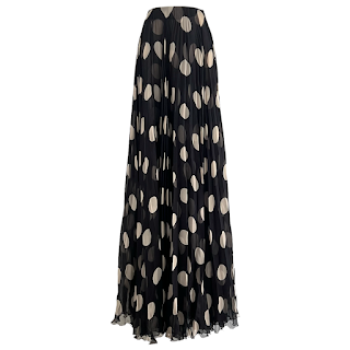 Valentino Polka Dot Silk Maxi Skirt