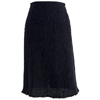 Prada Navy Blue Knit Pencil Skirt