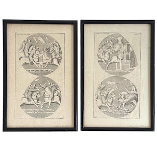 17th-18th C. 'First Crusade' Engraved Bookplate Pair