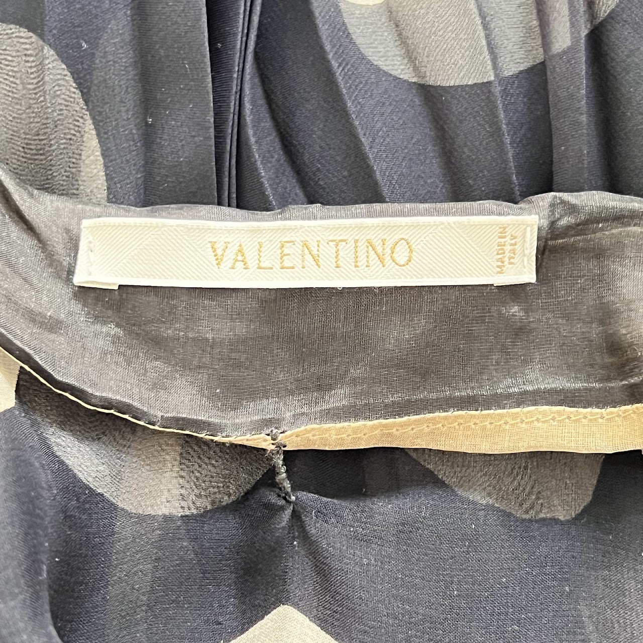 Valentino Polka Dot Silk Maxi Skirt