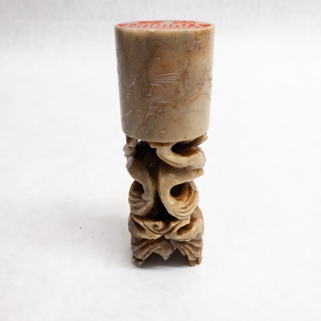 Carved Dragon Soapstone Seal