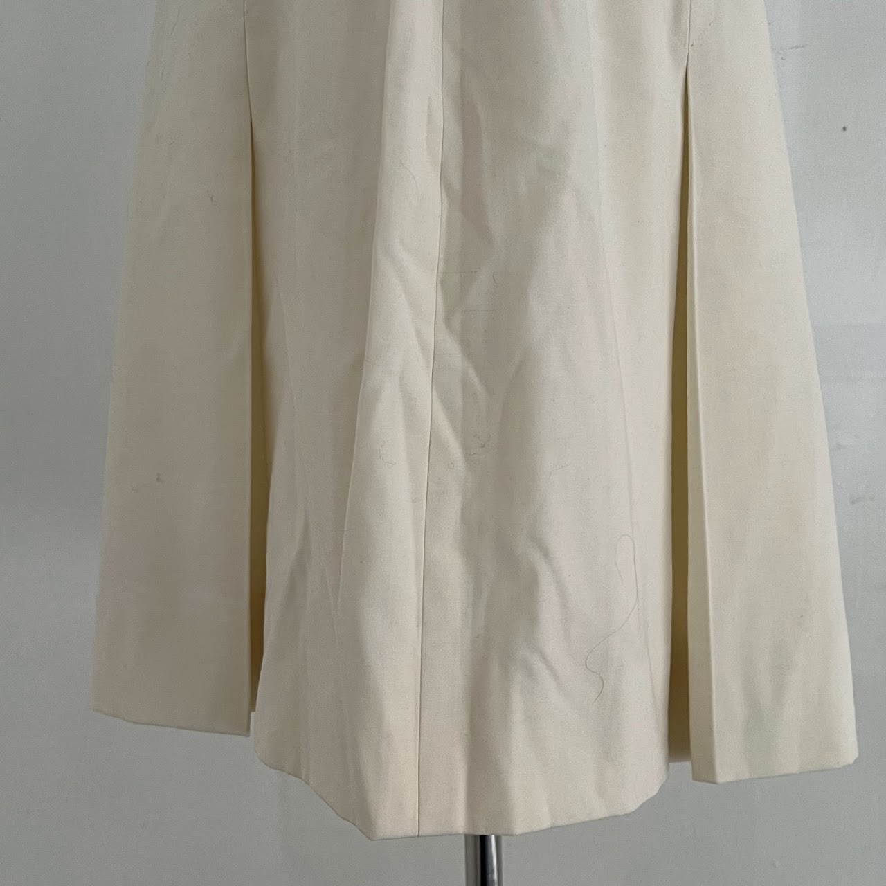 Givenchy Nouvelle Boutique Vintage Pleated Ivory Skirt