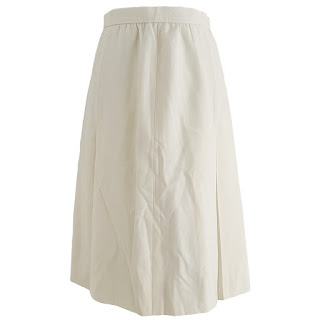 Givenchy Nouvelle Boutique Vintage Pleated Ivory Skirt