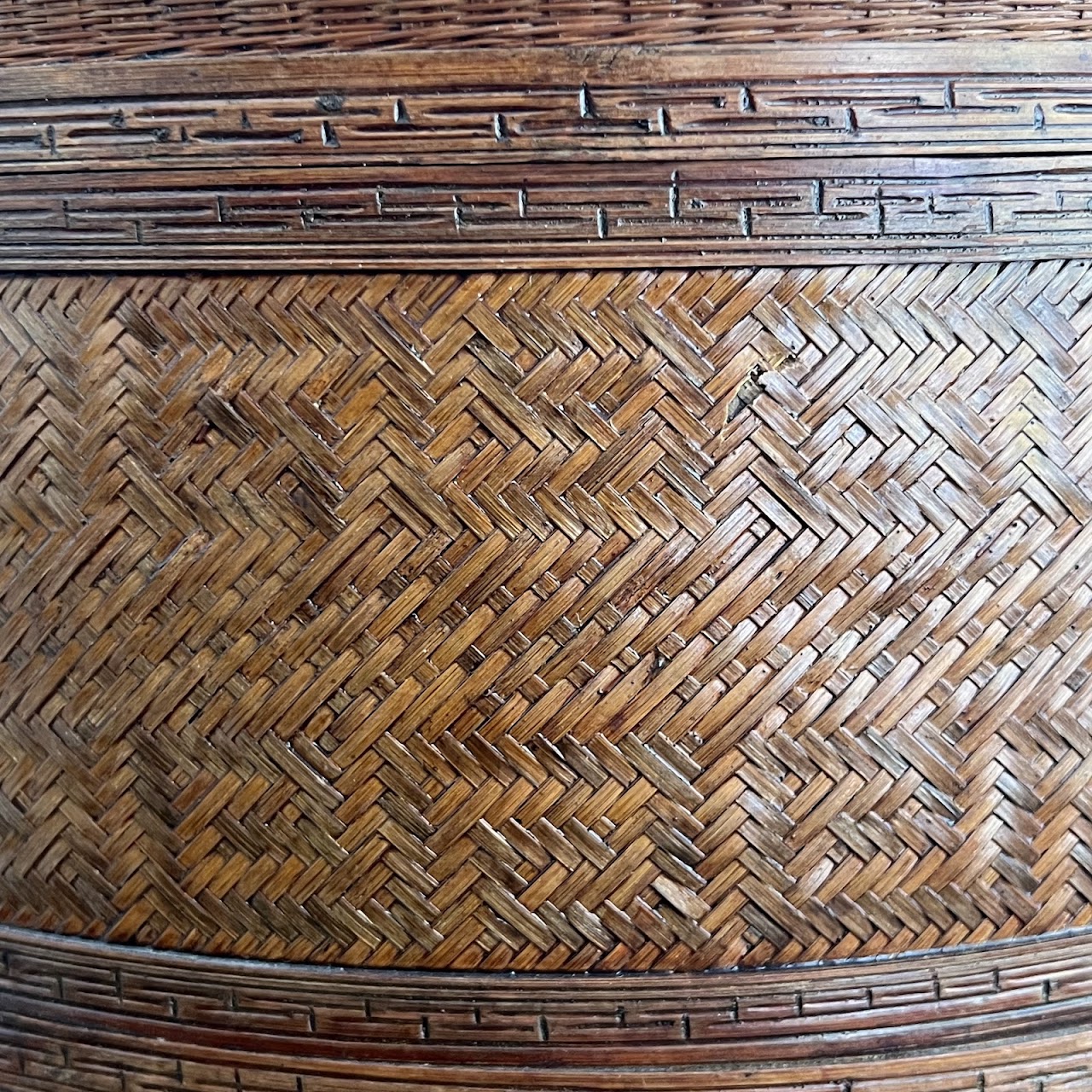 Chinese Woven Rattan Three Tier Wedding Basket