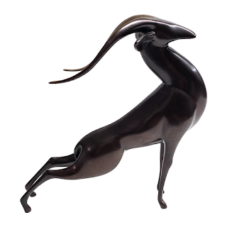 Loet Vanderveen Bronze Springbok Sculpture