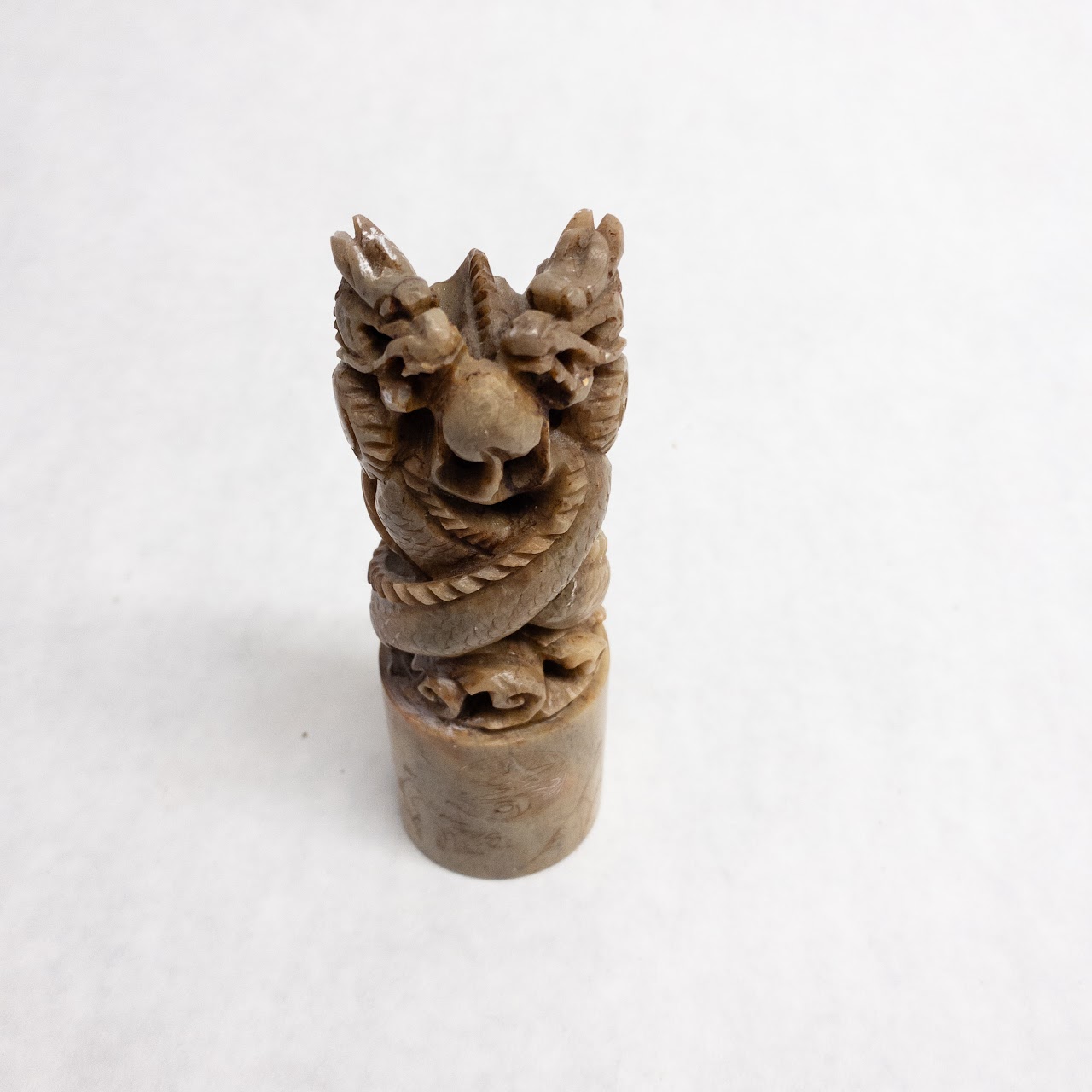 Carved Dragon Soapstone Seal