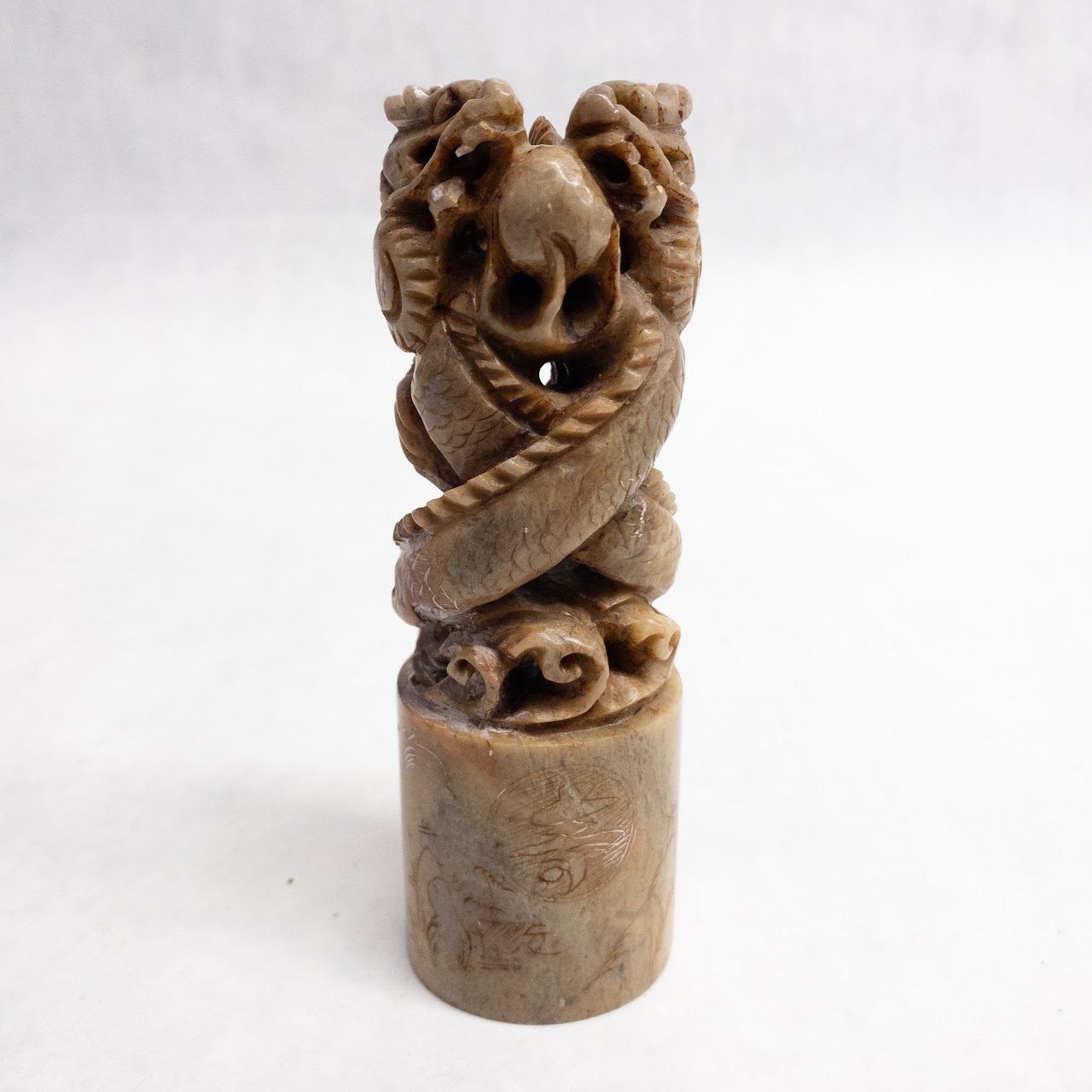 Carved Dragon Soapstone Seal