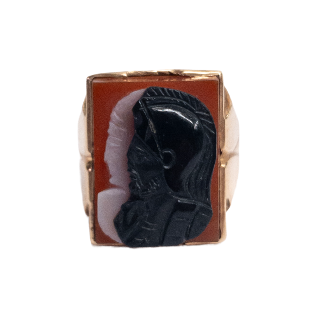 10K Gold and Sardonyx Cameo Ring