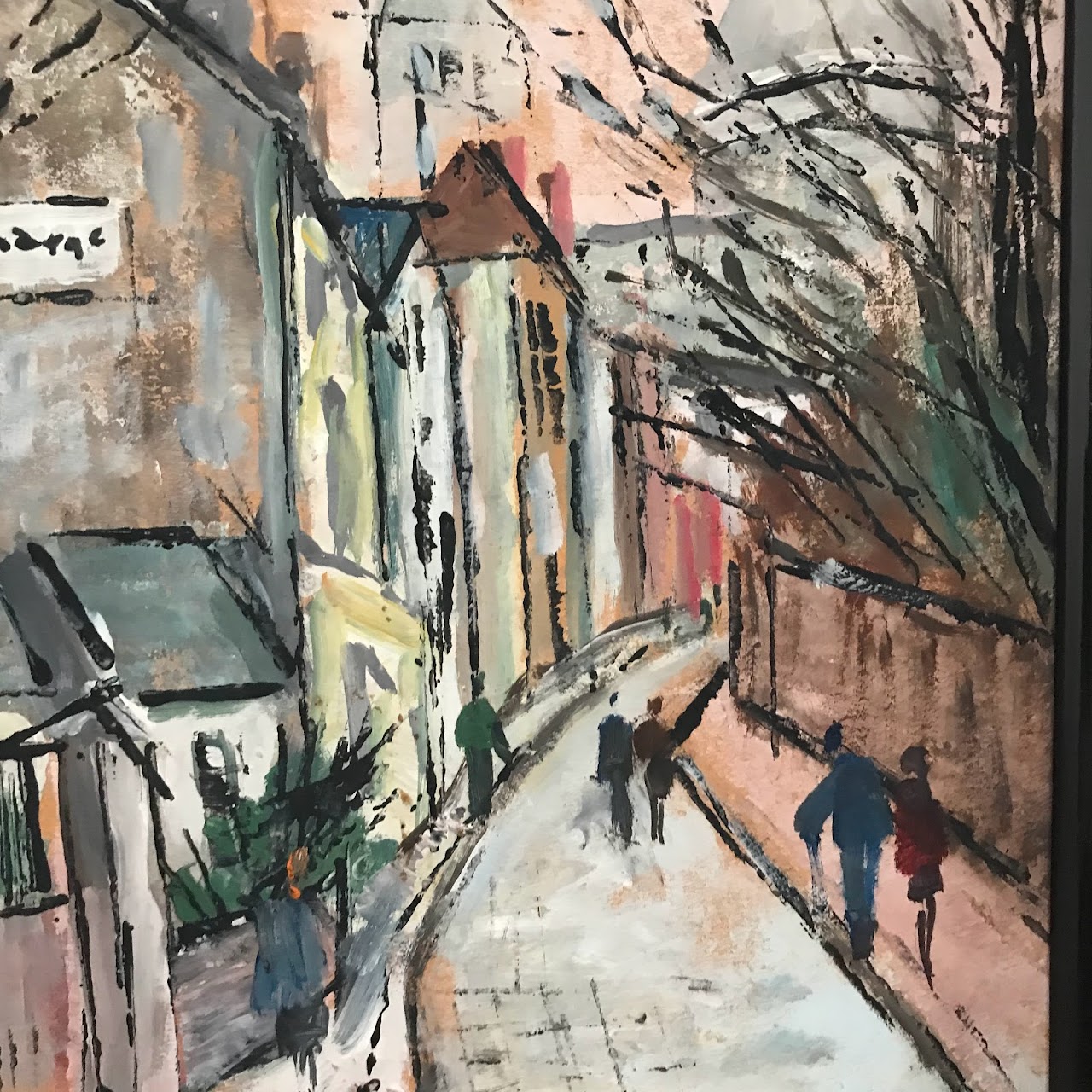 European Street Scene Oil Painting