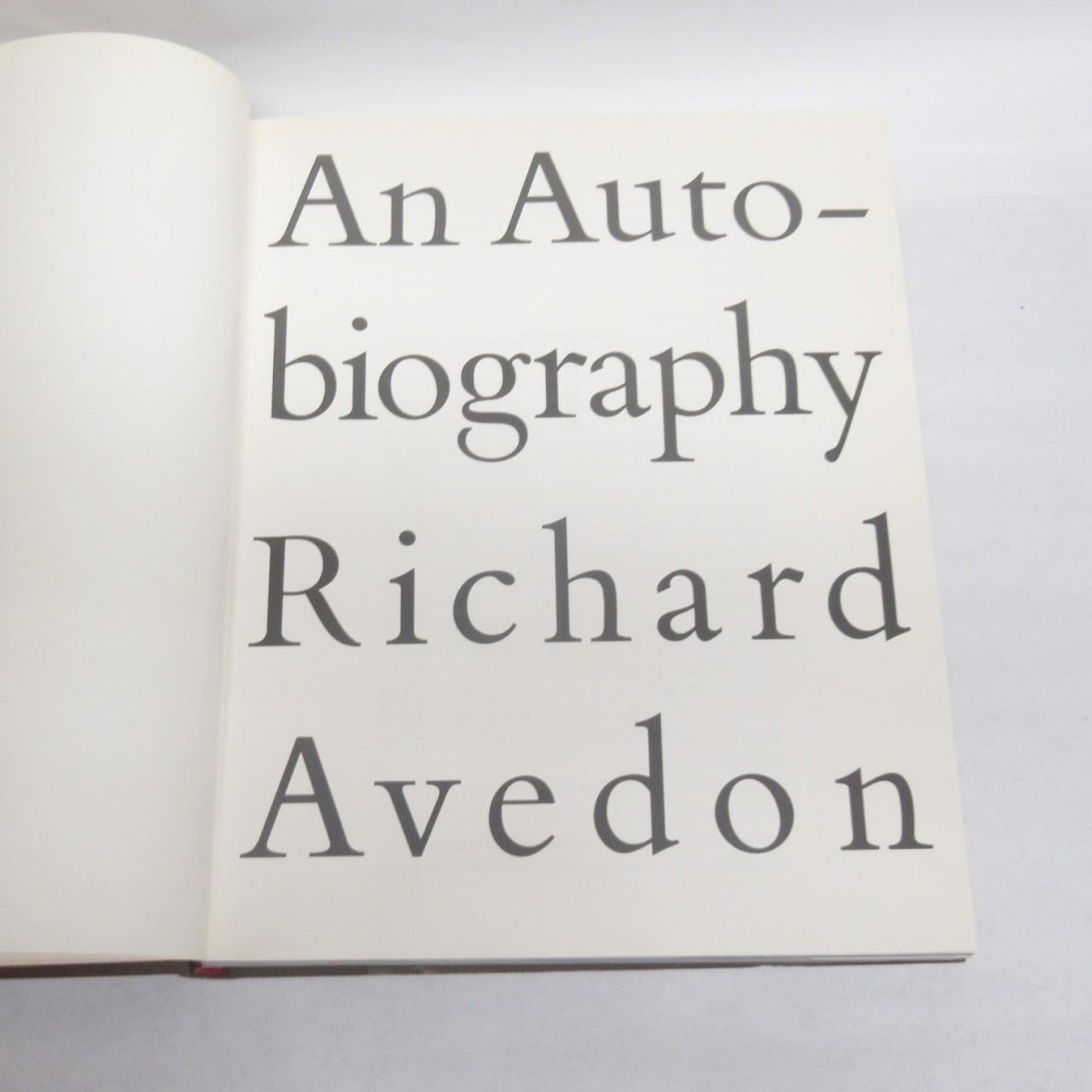 'An Autobiography' Richard Avedon Hardcover Book
