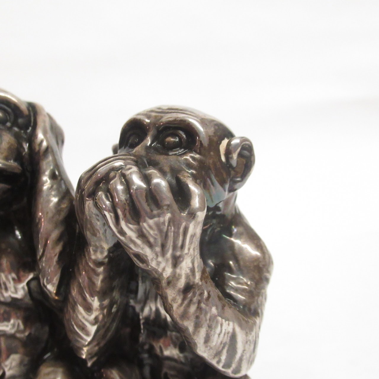 Sterling Silver Three Monkeys Figurine