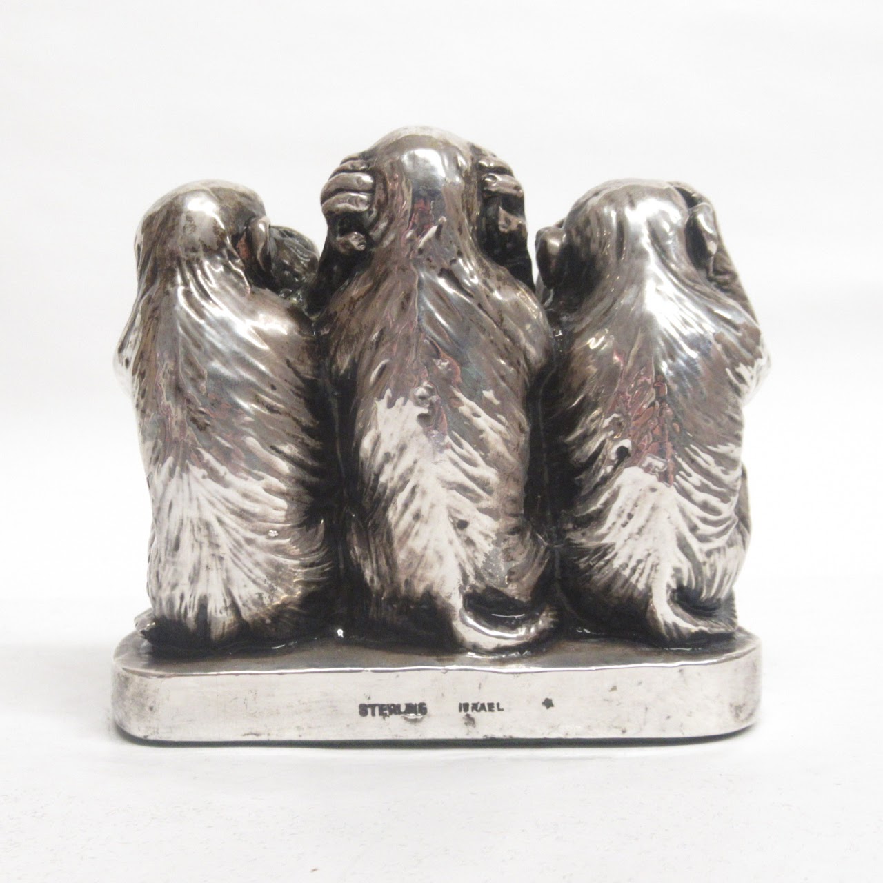 Sterling Silver Three Monkeys Figurine