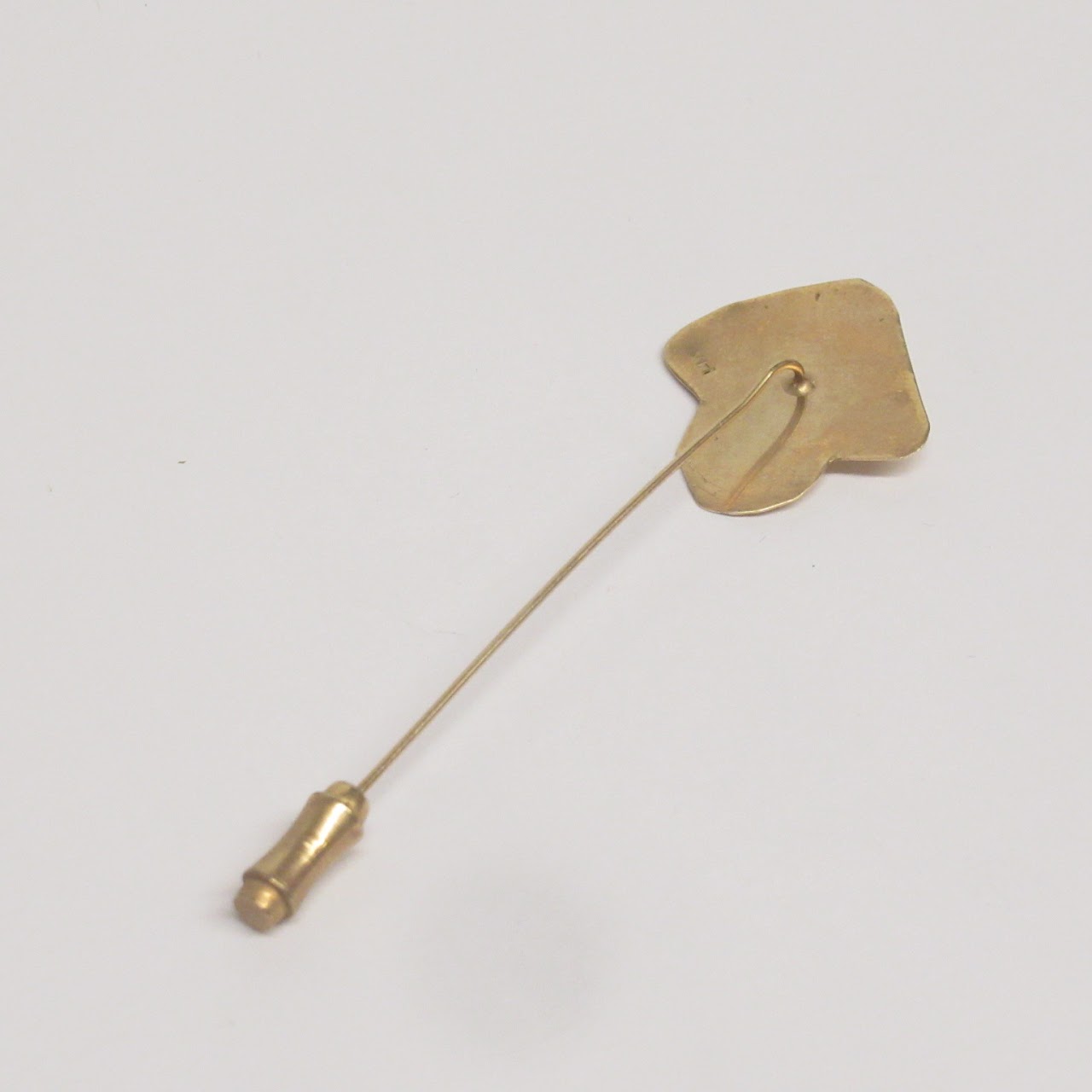14K Gold Mushroom Stick Pin