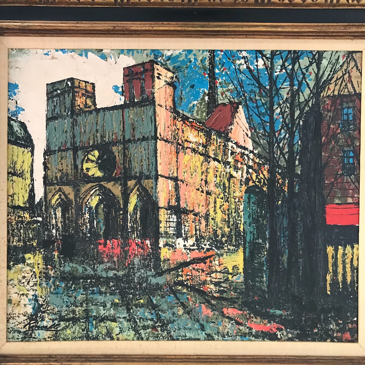 Roncalli Signed Modernist Oil Painting
