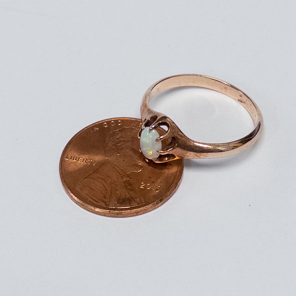 10K Rose Gold and Opal Ring