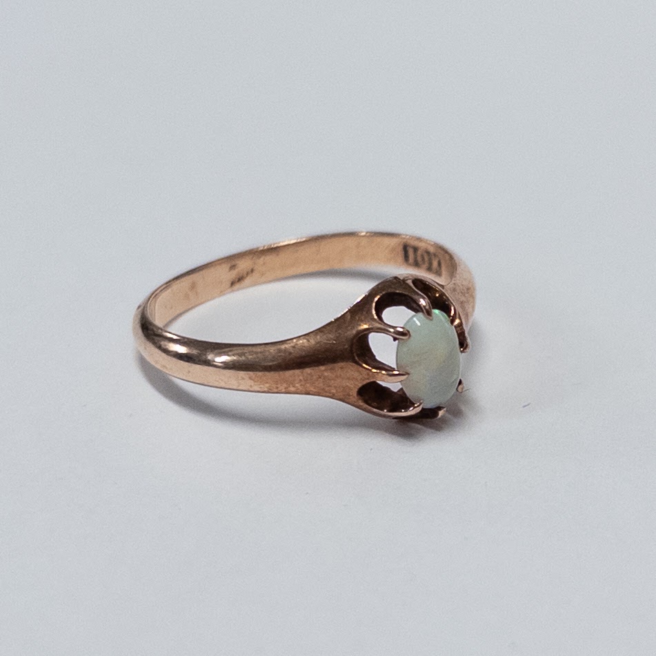 10K Rose Gold and Opal Ring