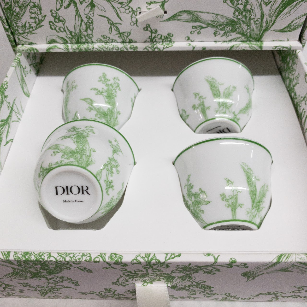 Dior Lily of the Valley Teacup and Side Plate Set MINT