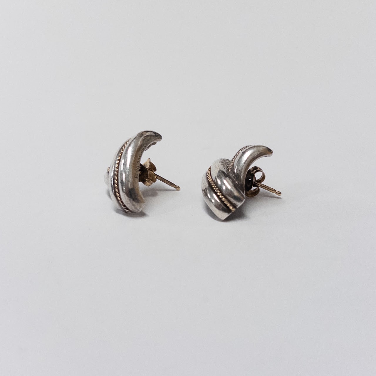 Sterling Silver and 14K Gold Earrings