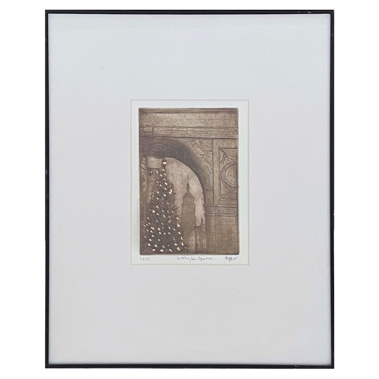 Stephen Francis Duffy 'Washington Square' Signed Aquatint Etching