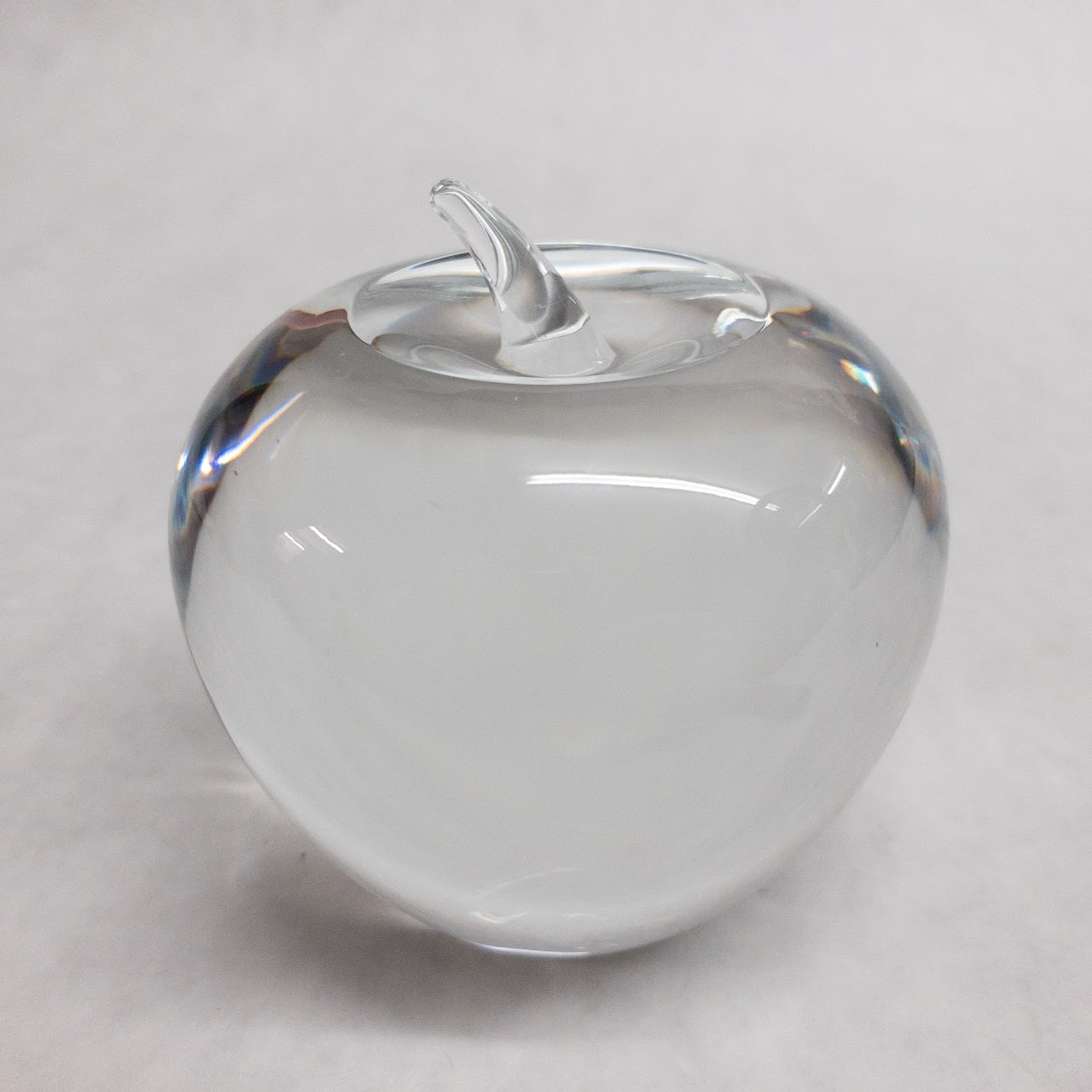 Tiffany & Co. Crystal Lead Apple Paperweight