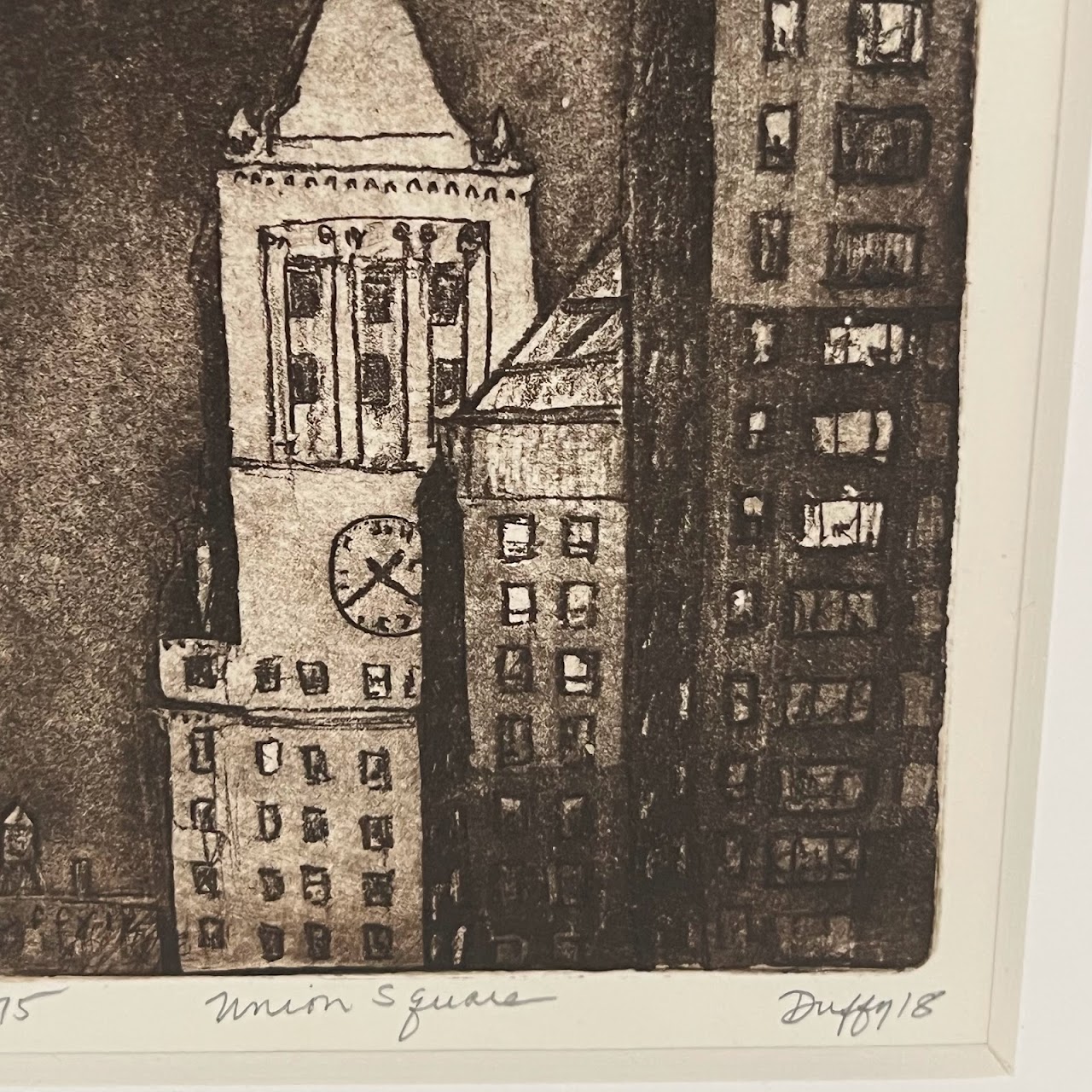 Stephen Francis Duffy 'Union Square' Signed Aquatint Etching