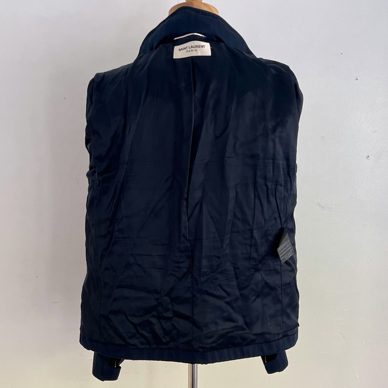 Saint Laurent Navy Blue Hooded Jacket