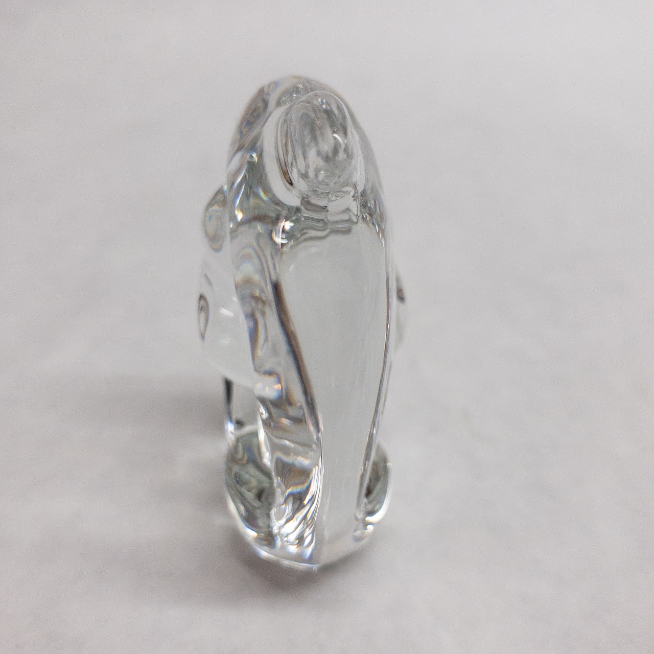 Steuben Crystal Dolphin on Wave Figurine