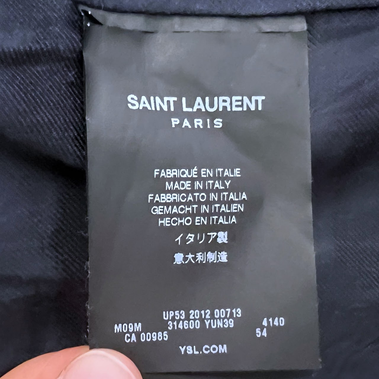 Saint Laurent Navy Blue Hooded Jacket