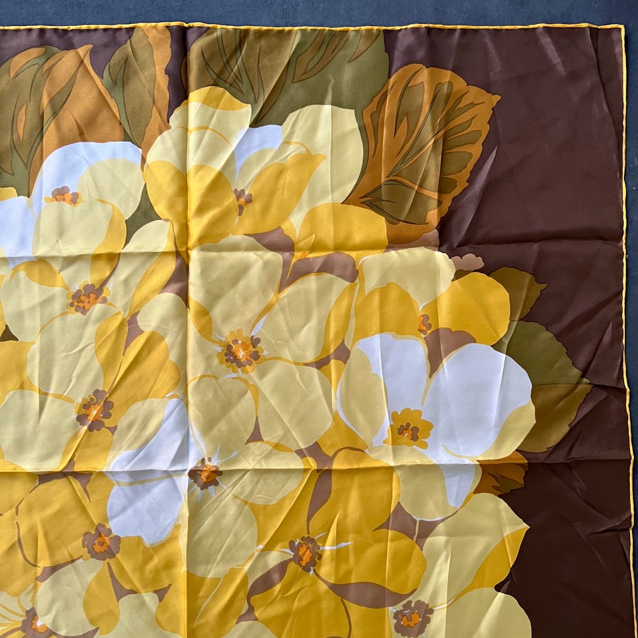 Christian Dior Vintage Floral Silk Scarf