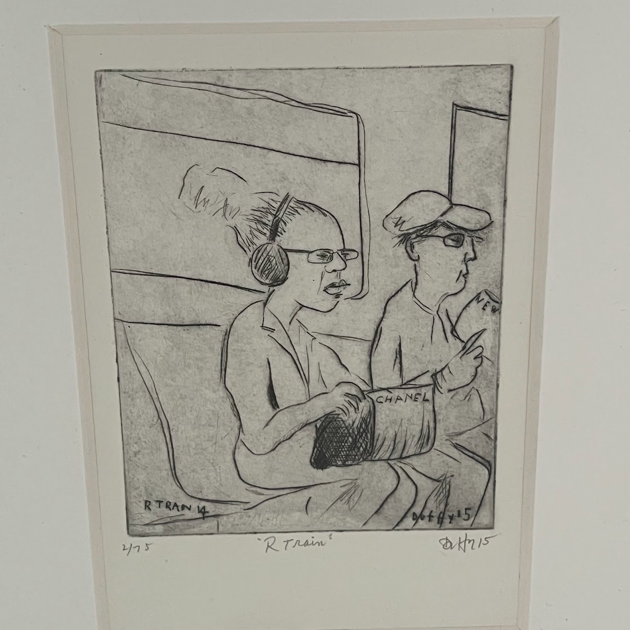 Stephen Francis Duffy 'R Train' Signed Aquatint Etching