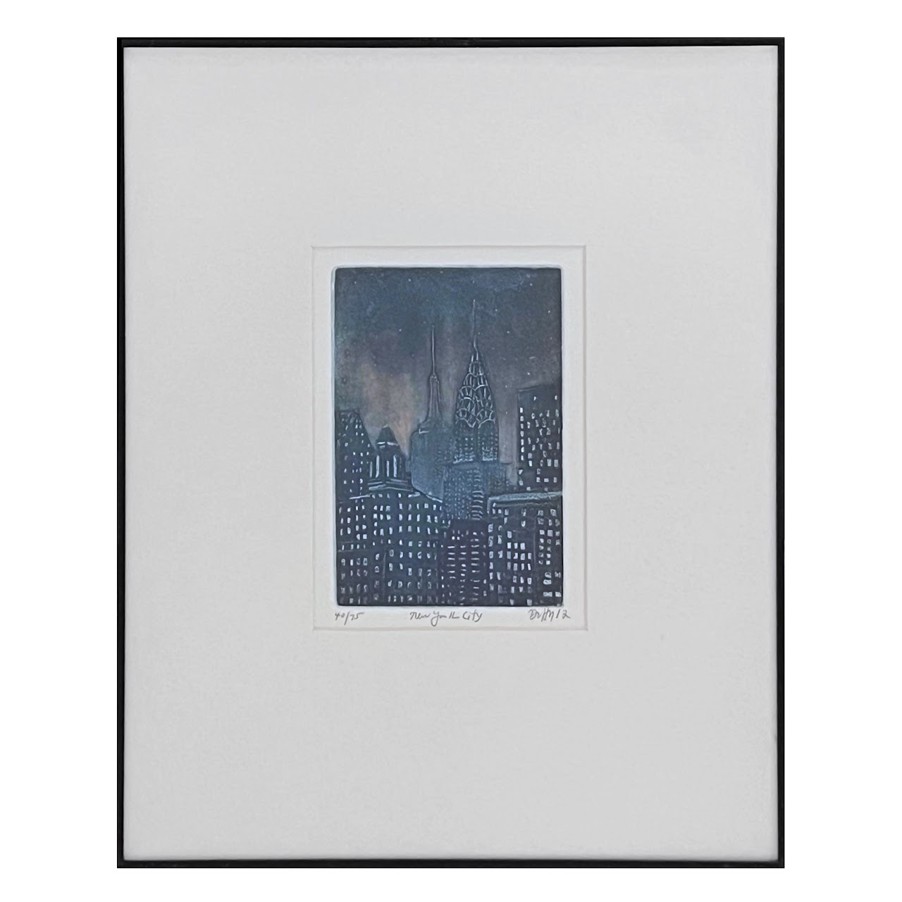 Stephen Francis Duffy 'New York City' Signed Aquatint Etching