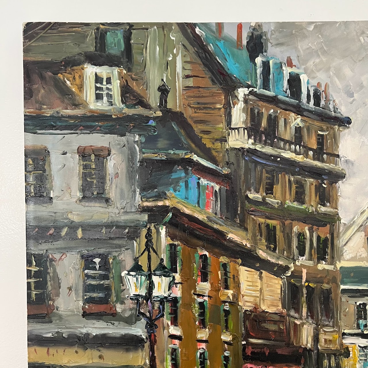 Parisian Street Scene Oil Painting