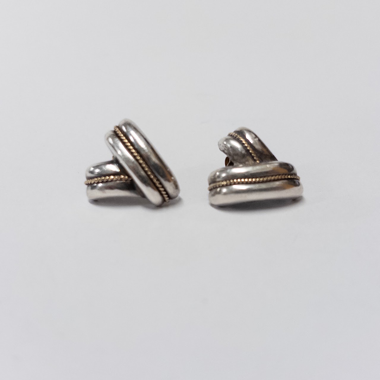 Sterling Silver and 14K Gold Earrings