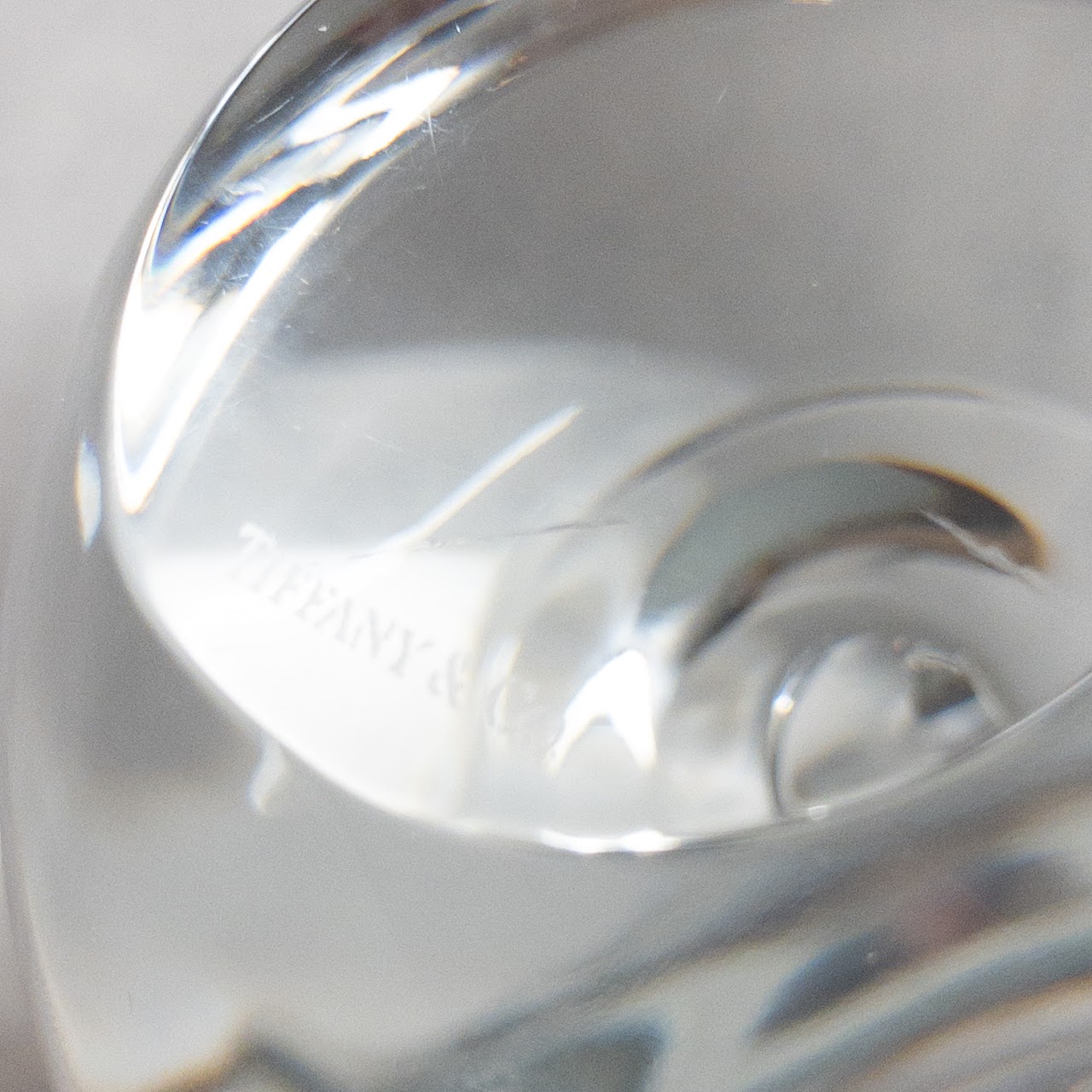 Tiffany & Co. Crystal Lead Apple Paperweight