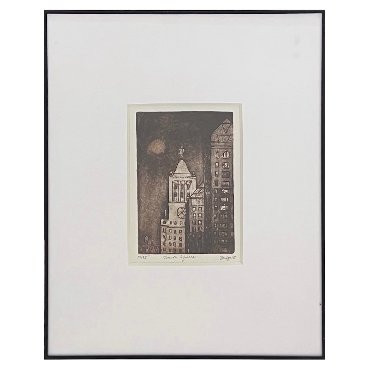 Stephen Francis Duffy 'Union Square' Signed Aquatint Etching