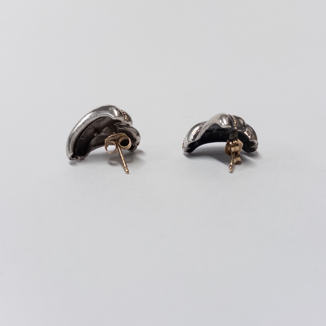 Sterling Silver and 14K Gold Earrings