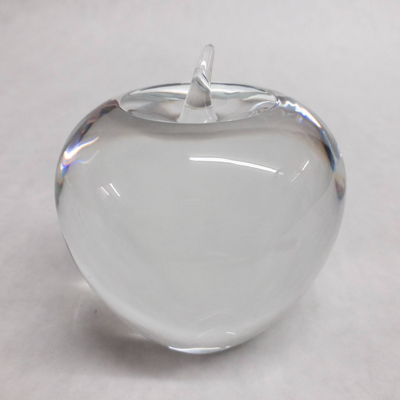 Tiffany & Co. Crystal Lead Apple Paperweight