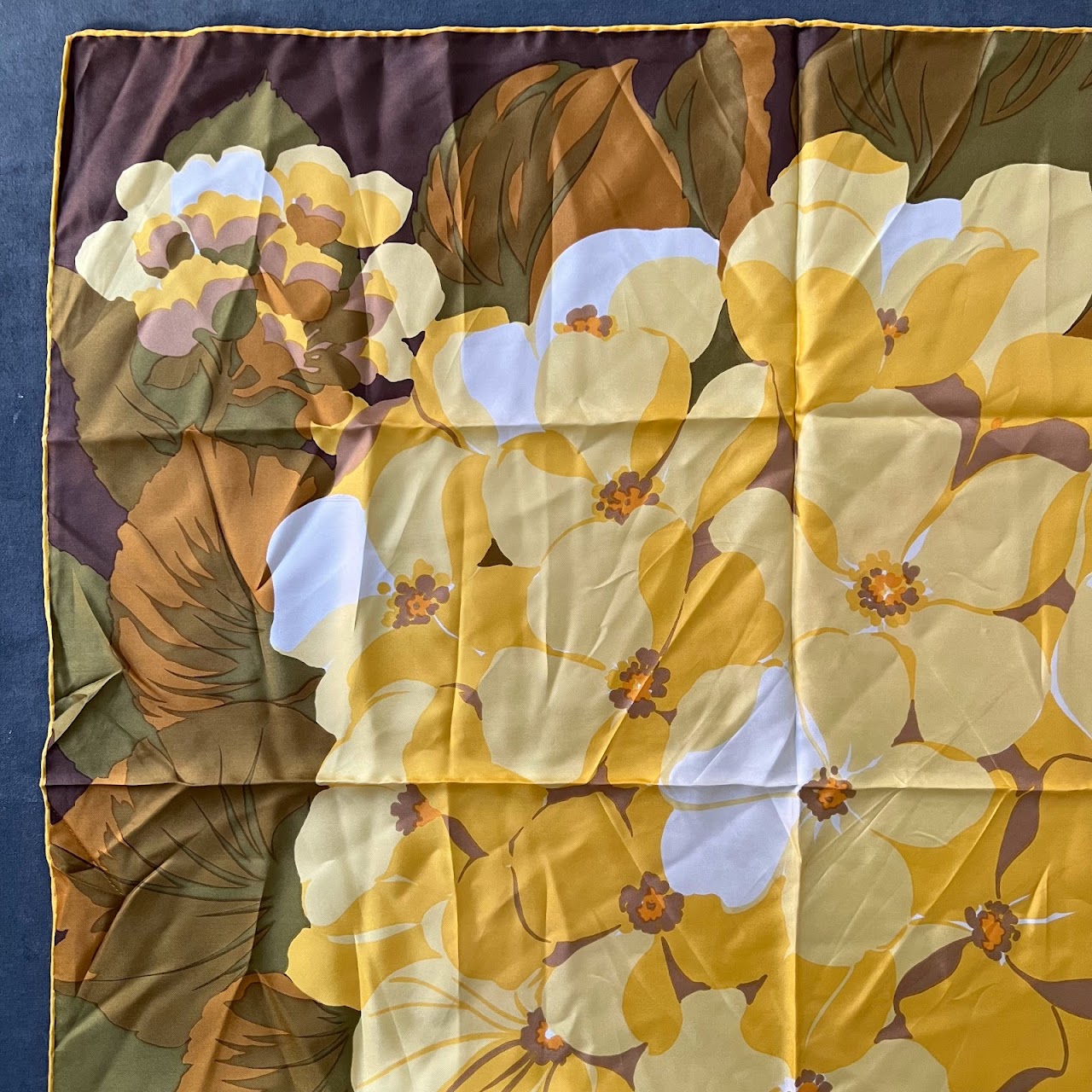 Christian Dior Vintage Floral Silk Scarf