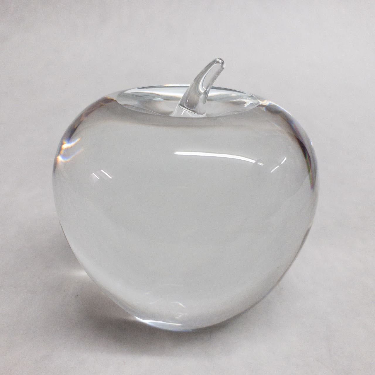 Tiffany & Co. Crystal Lead Apple Paperweight