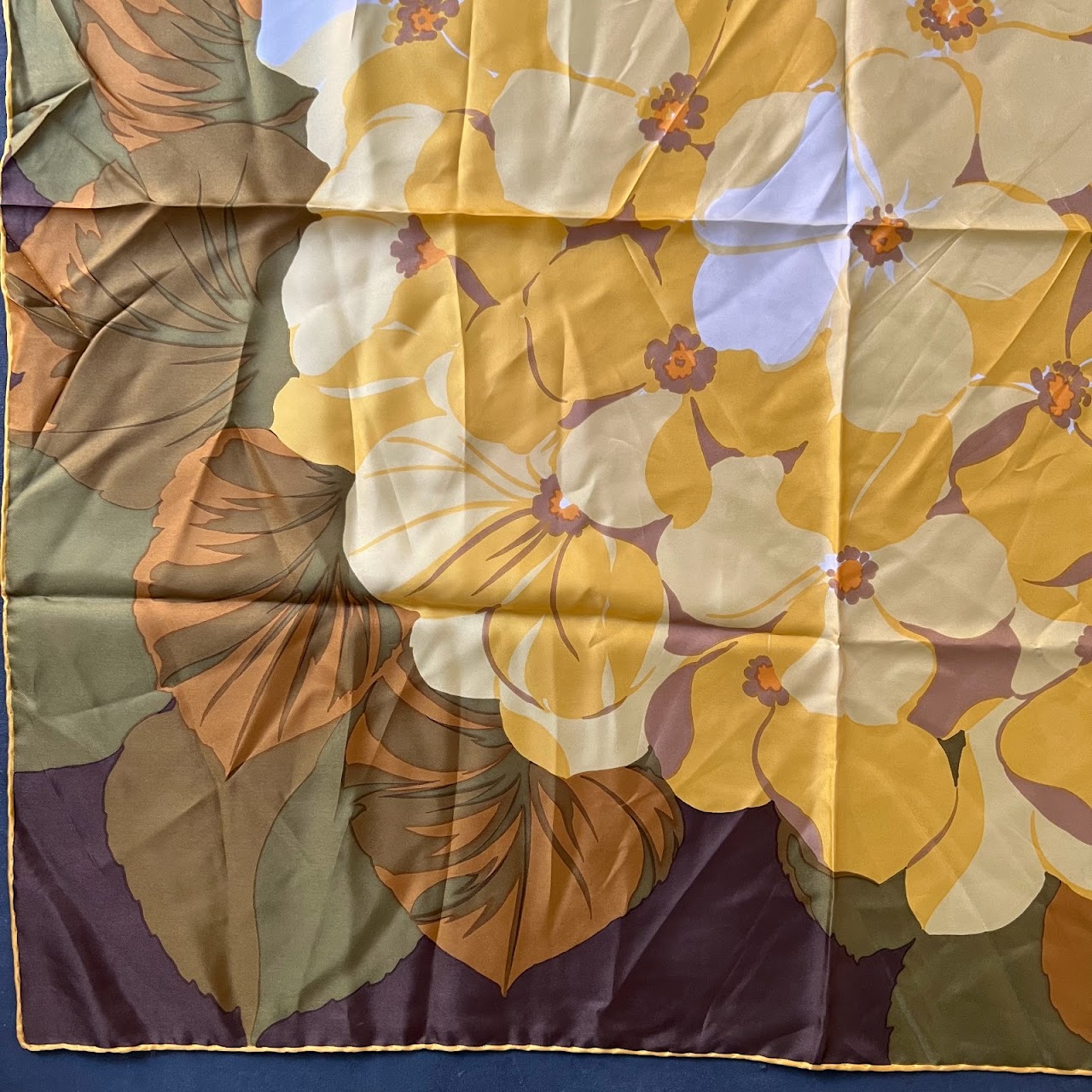 Christian Dior Vintage Floral Silk Scarf