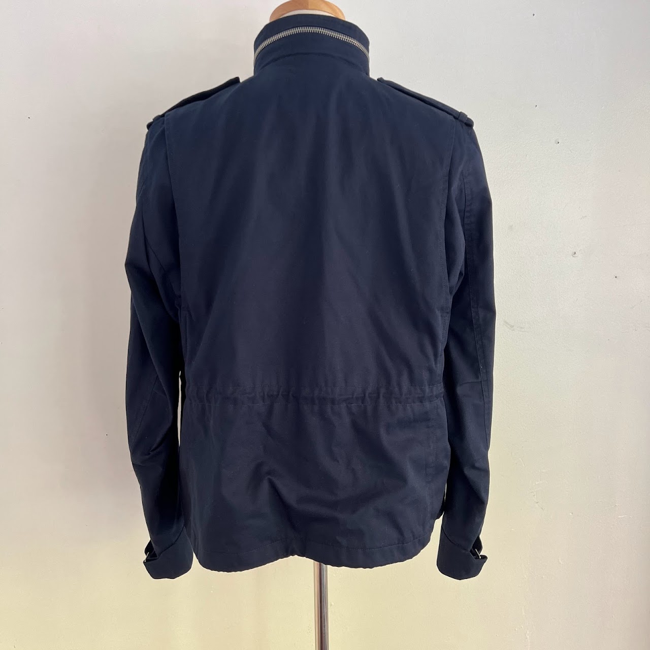 Saint Laurent Navy Blue Hooded Jacket