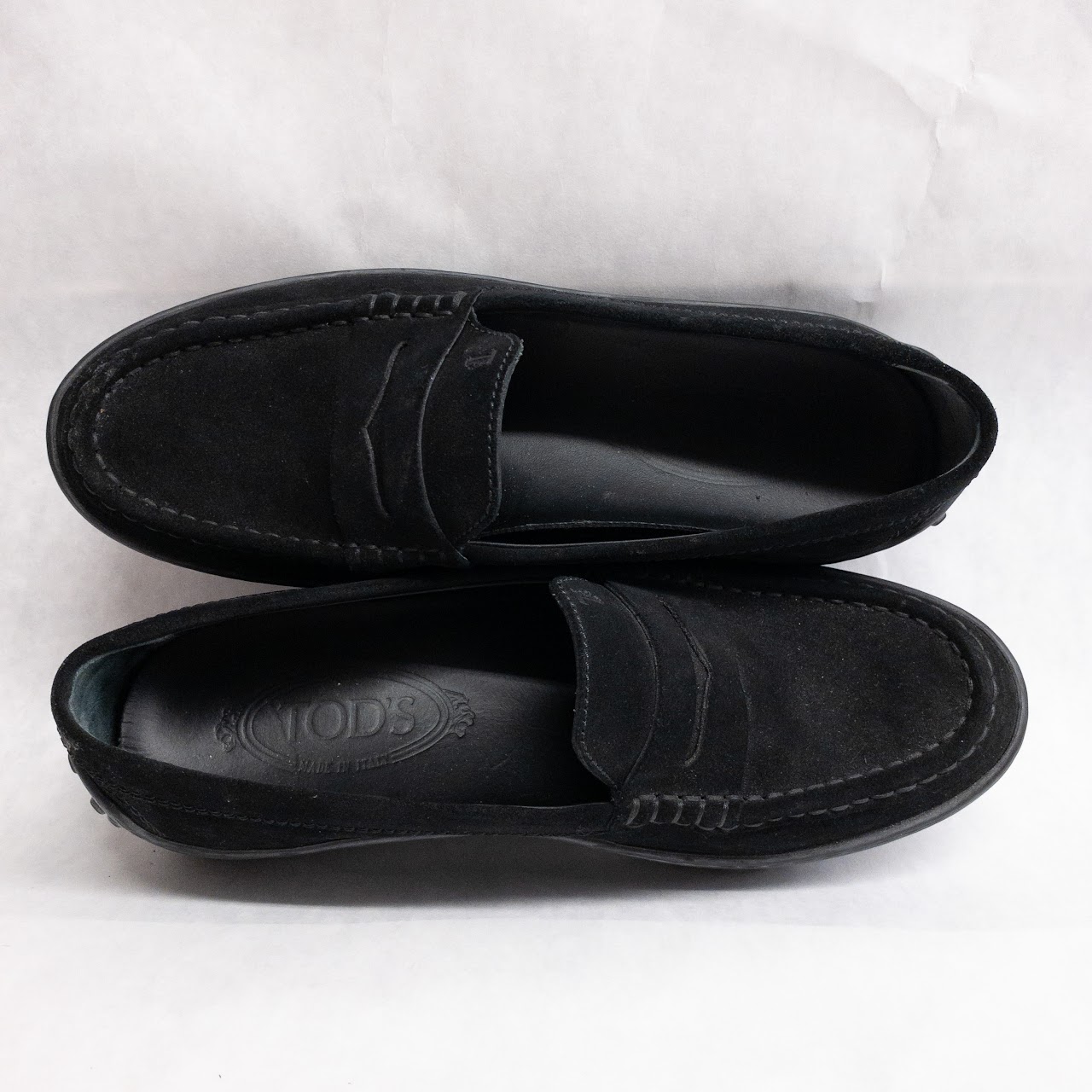 Tod's Black Suede Loafers